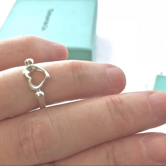 Authentic Tiffany & Co Elsa Peretti OpenHeart Ring - Picture 2 of 7